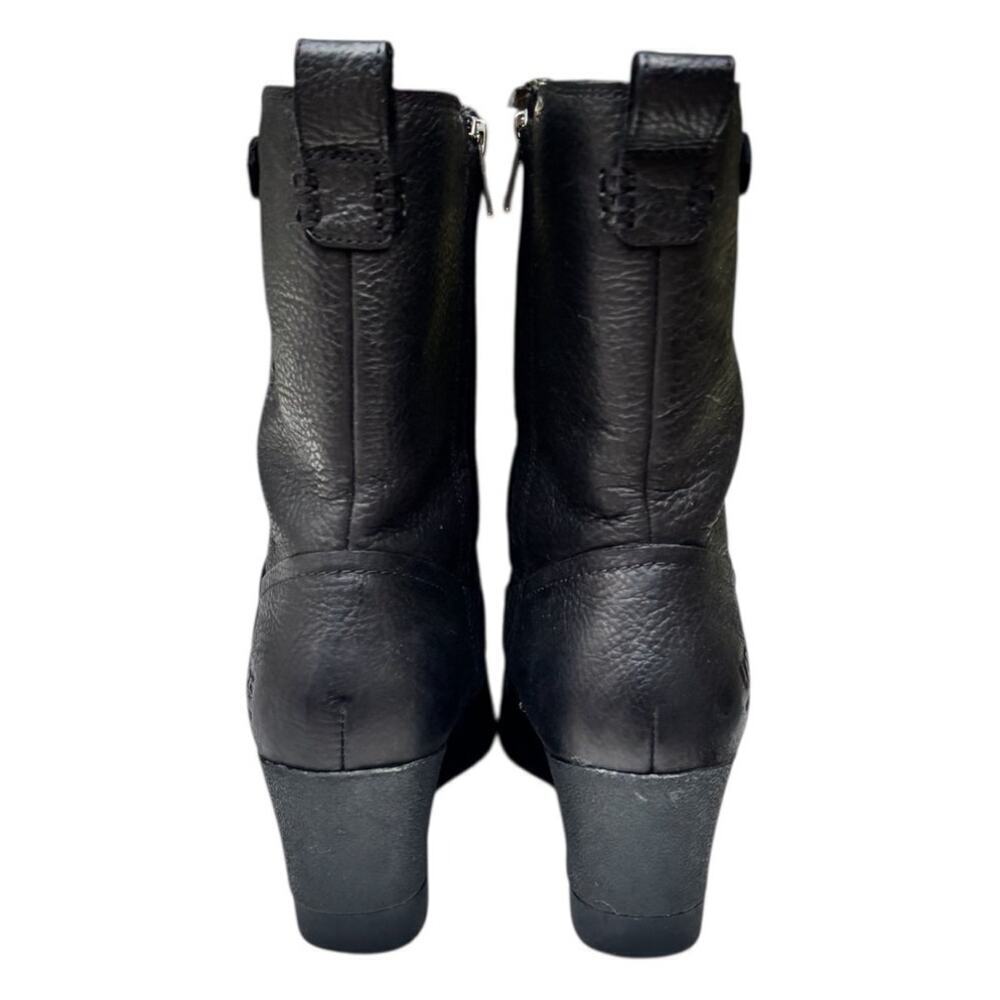 Uggs Potrero Waterproof Leather Boot Women's Size 8 EU 39 Black Wedge - Picture 5 of 11